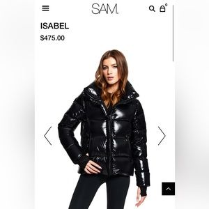 SAM. Isabel Glossy Down Puffer Duck Feather Jacket
